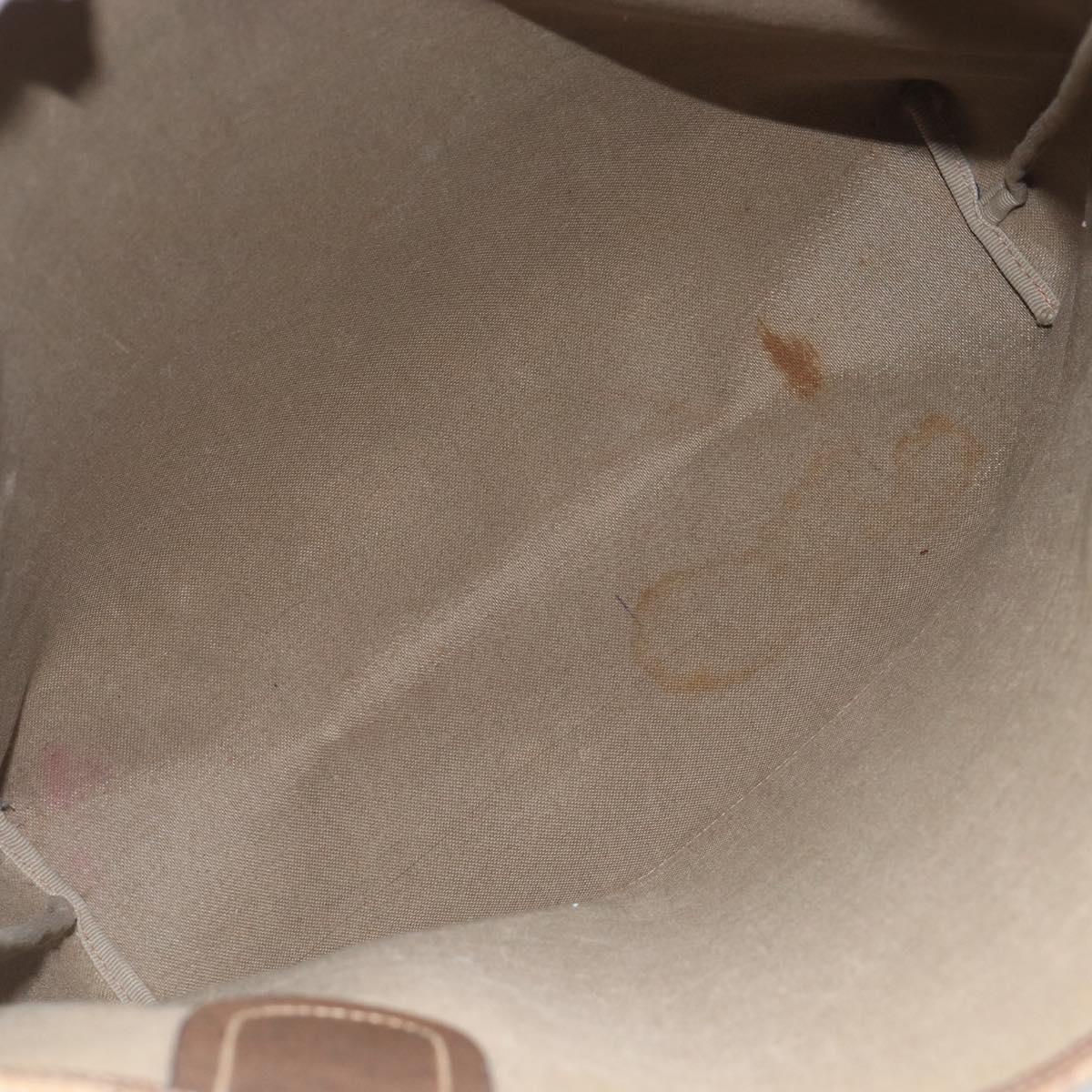 GUCCI GG Supreme Web Sherry Line Tote Bag PVC Beige Gold 378 02 003 Auth 209310