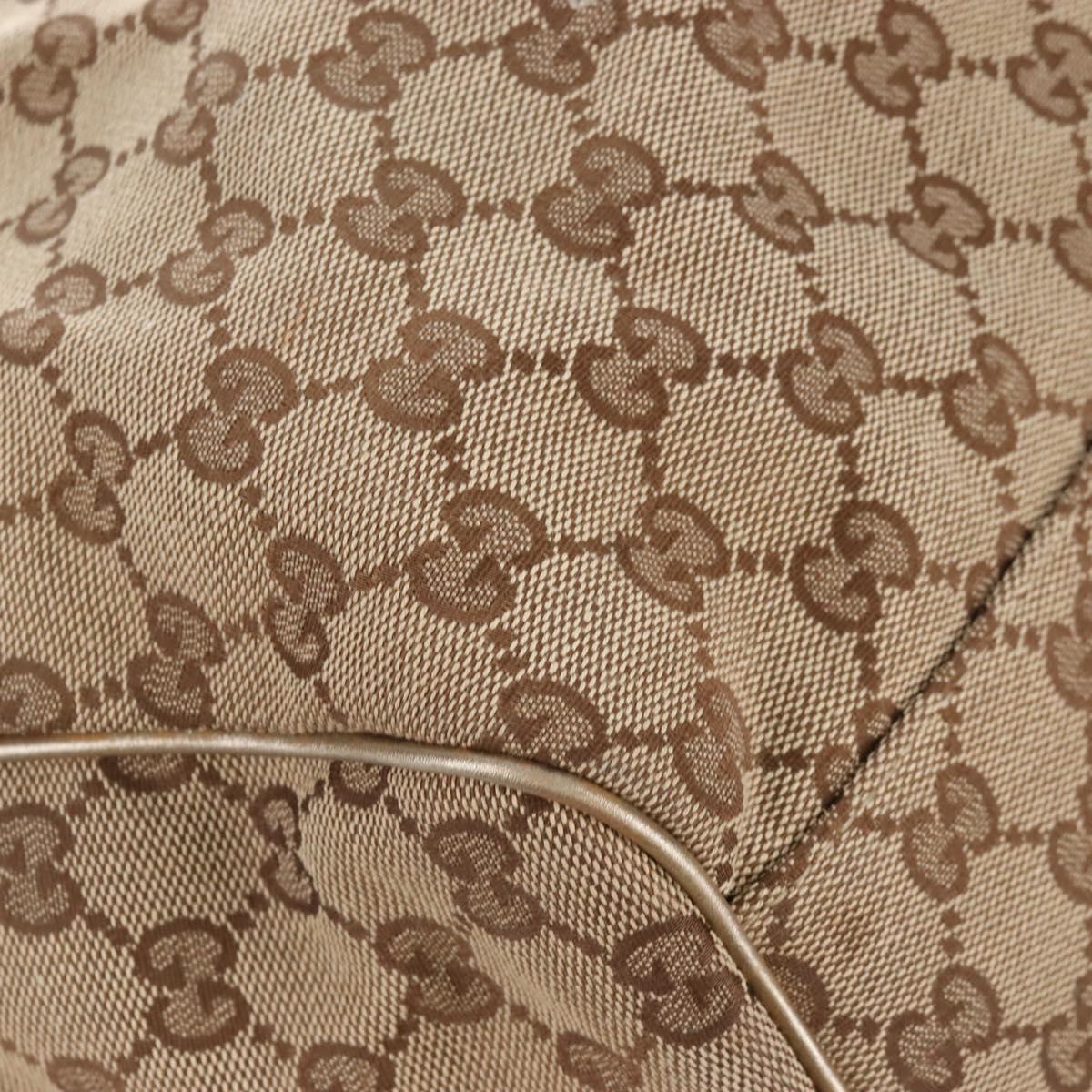 GUCCI GG Canvas Hand Bag Beige Gold 211943 Auth 209529V