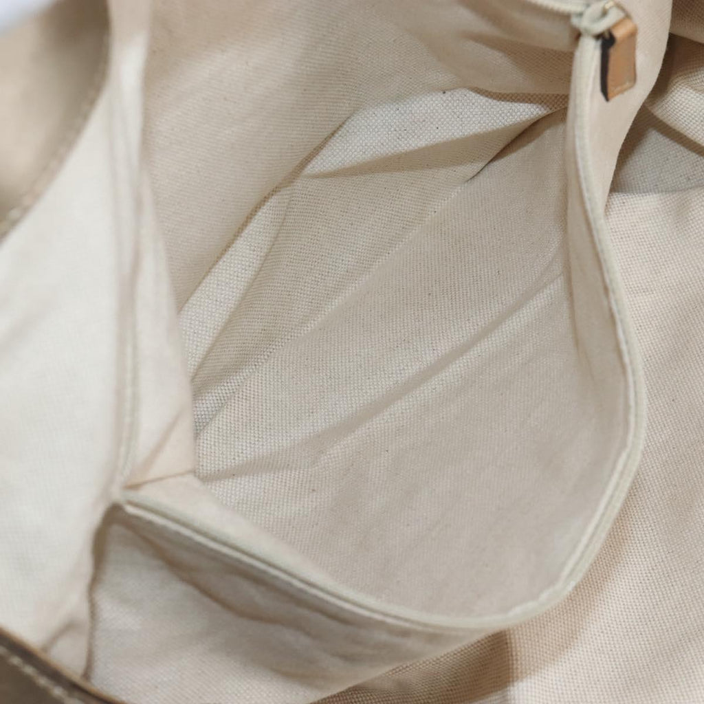 GUCCI GG Canvas Hand Bag Beige Gold 211943 Auth 209529V