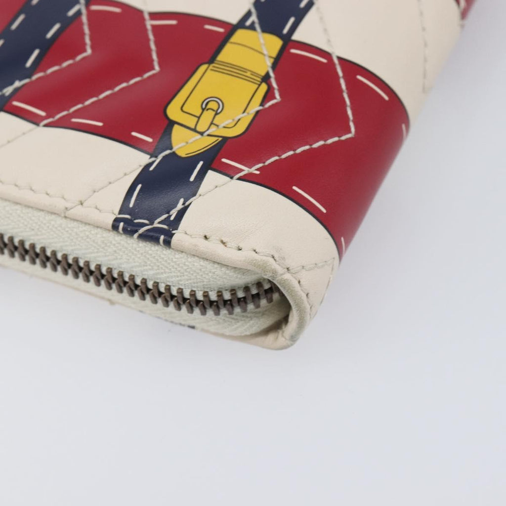 GUCCI GG Marmont Long Wallet Leather Red Gold Tone 466490 Auth 209778