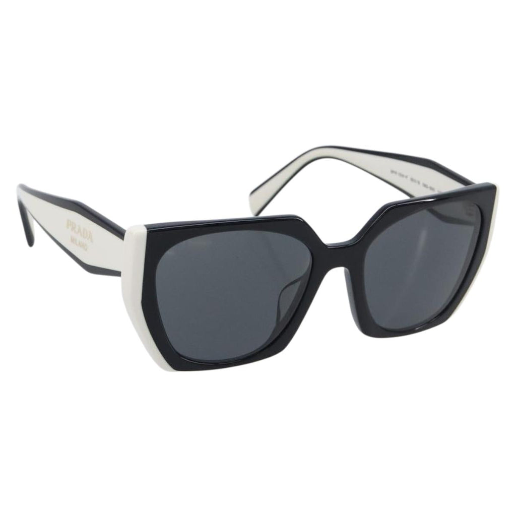 PRADA Sunglasses Plastic Black Gold Auth 209848