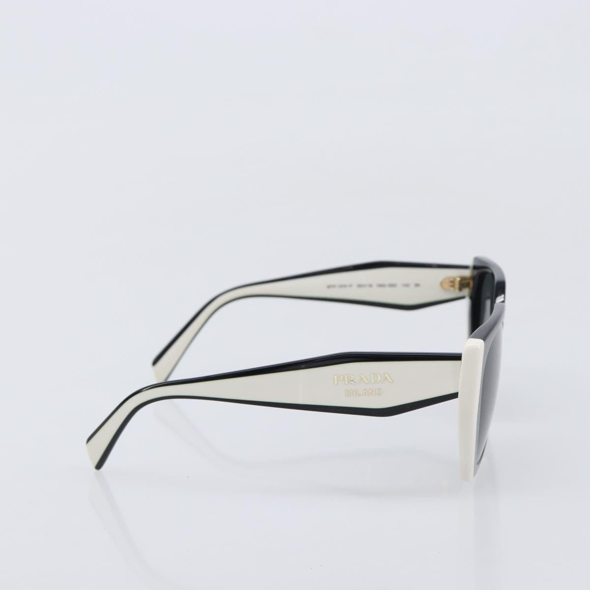 PRADA Sunglasses Plastic Black Gold Auth 209848