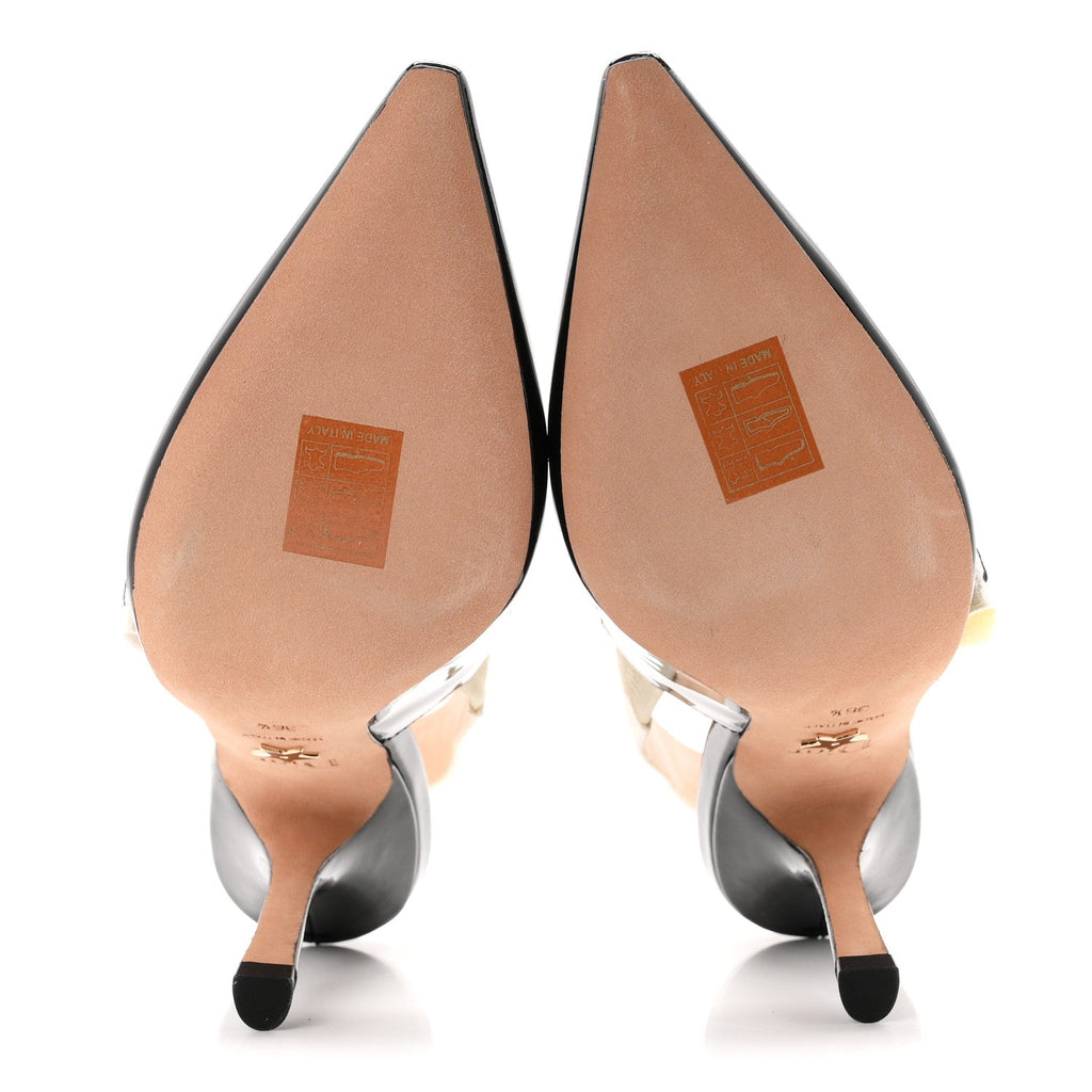 Patent Ribbon J'Adior Slingback 100mm Pumps 36.5 Black