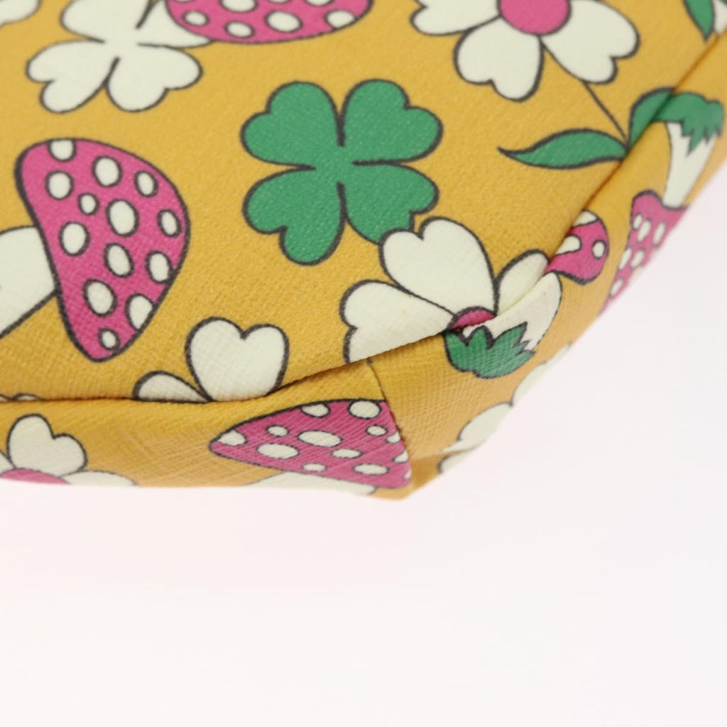 GUCCI Children's Body Bag PVC Yellow Silver 502095 Auth 210005M