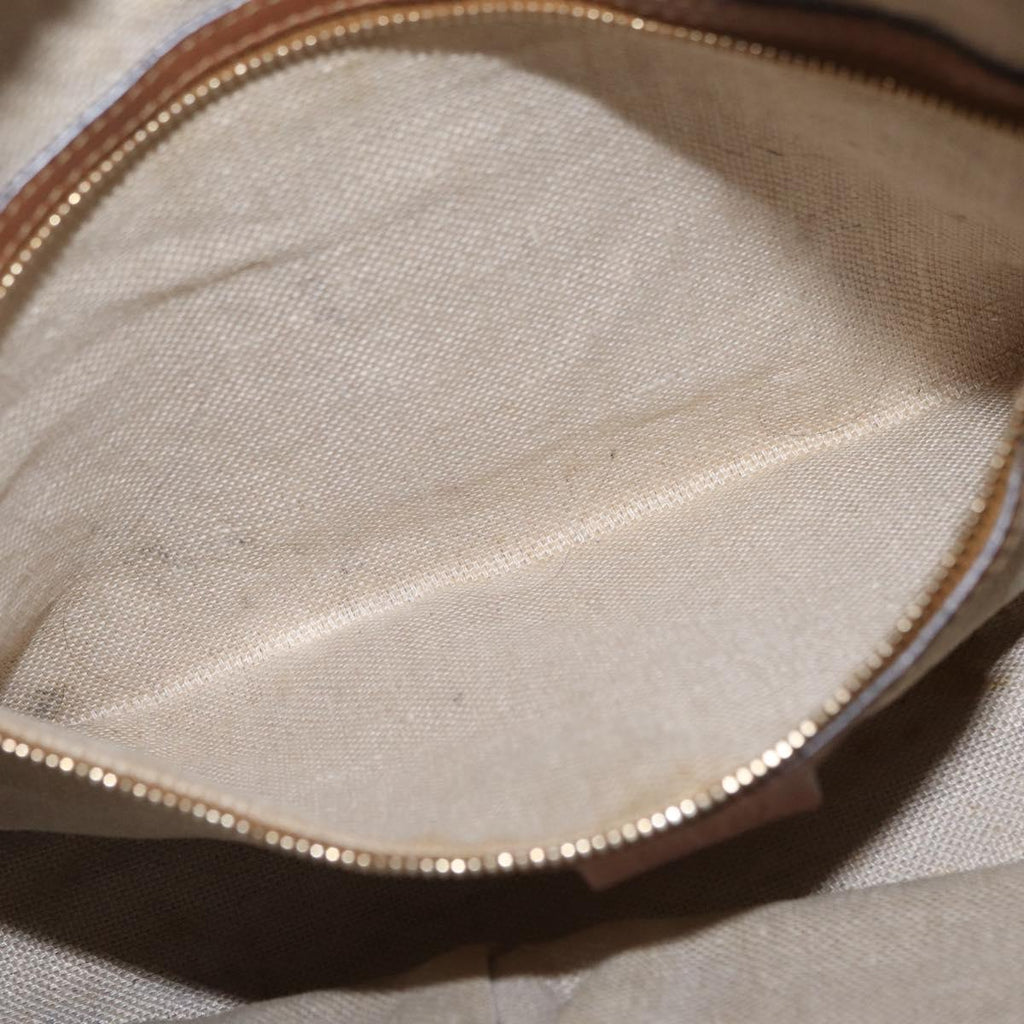 GUCCI Shoulder Bag Leather Brown Gold Tone 257026 Auth 210984A