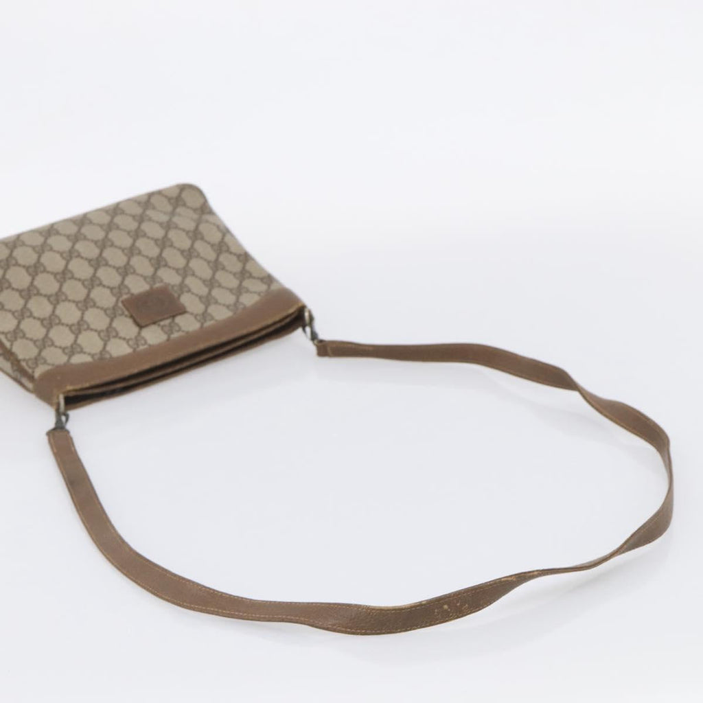 GUCCI GG Supreme Shoulder Bag PVC Beige Auth 213165