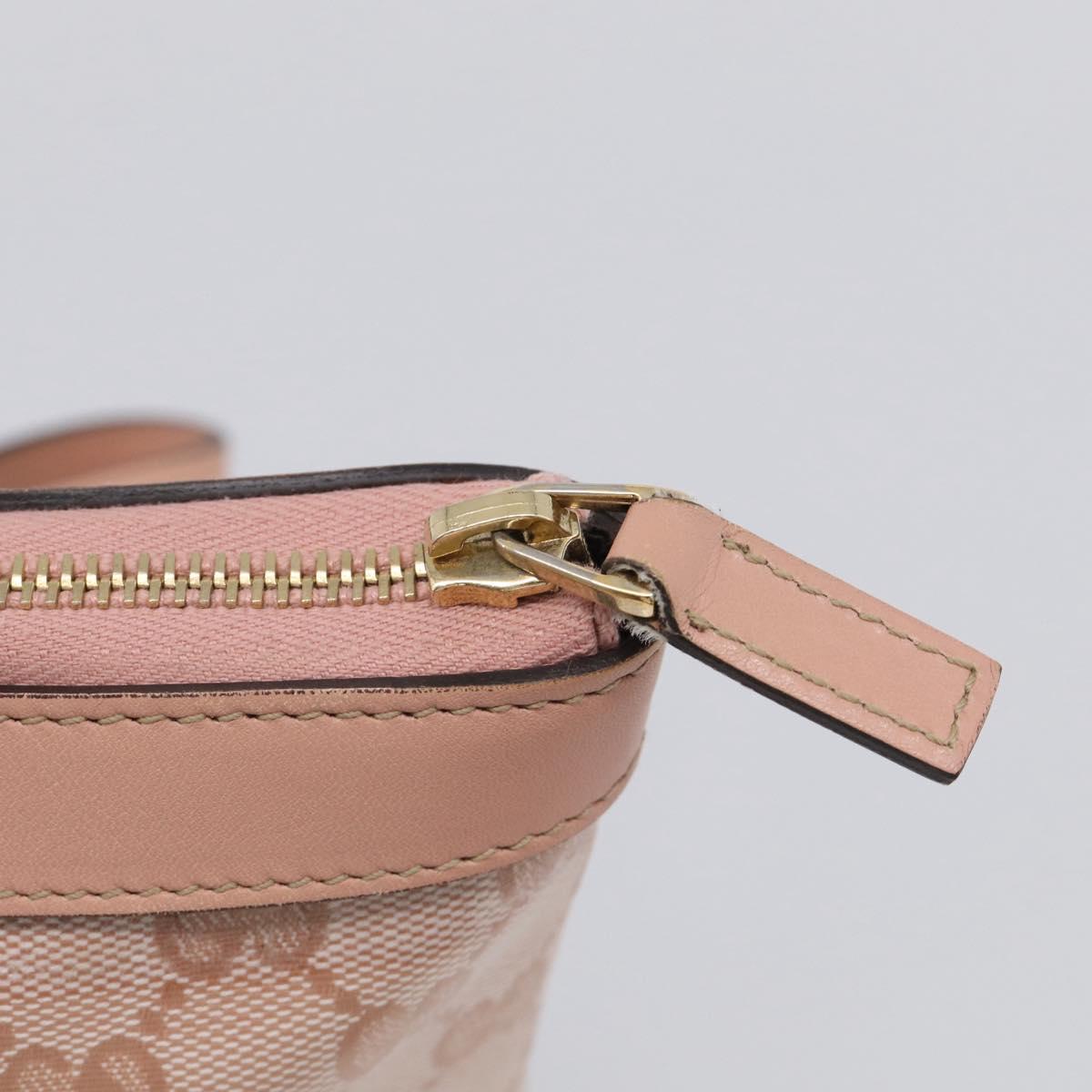 GUCCI GG Crystal Tote Bag Coated Canvas Pink Gold 141470 Auth 213177V