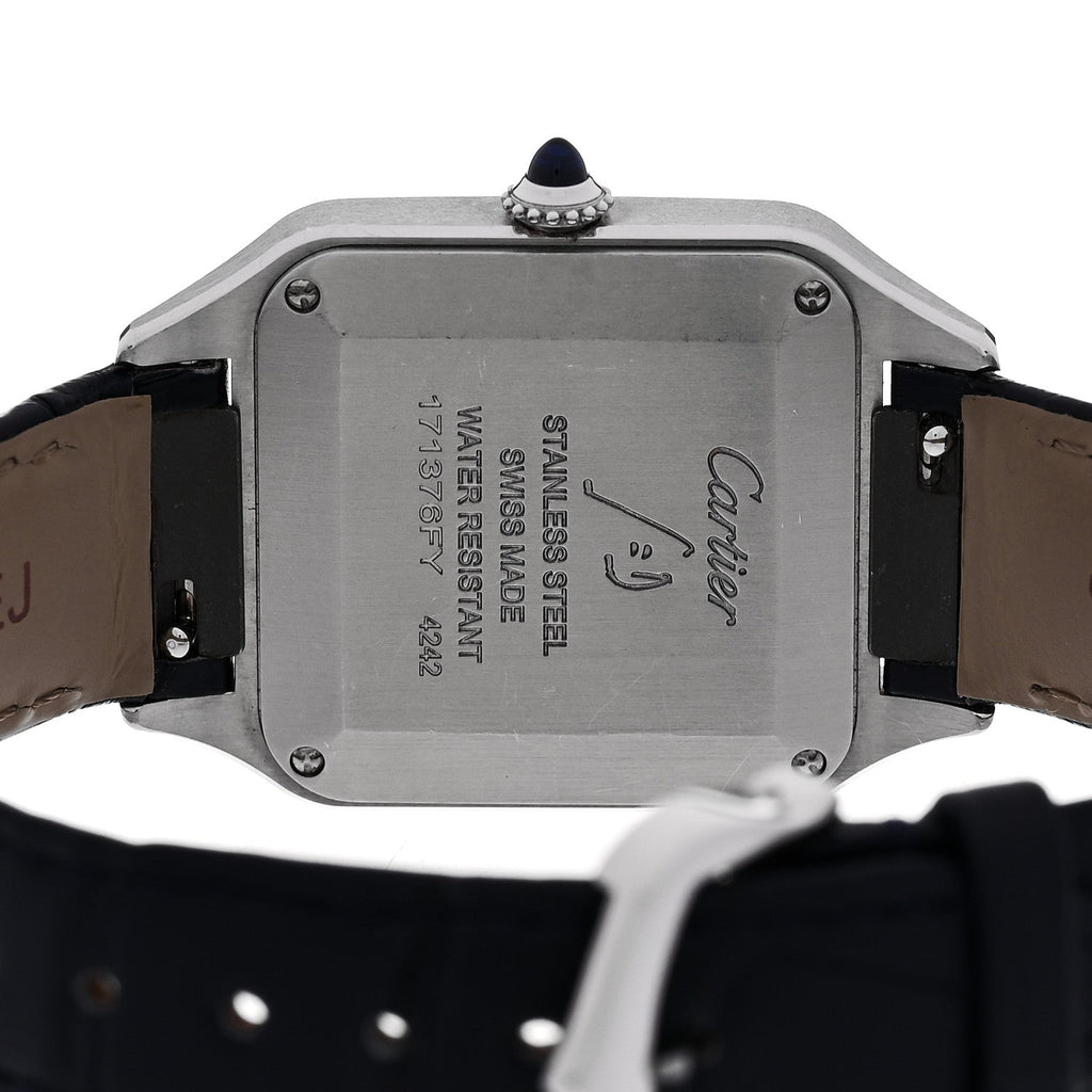 Stainless Steel Alligator 27.5mm Santos Dumont Quartz Watch