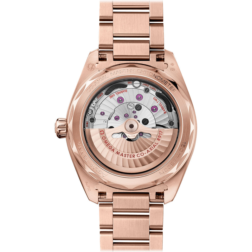 Omega Aqua Terra 150M Small Seconds Sedna Gold Silver Dial 41mm
