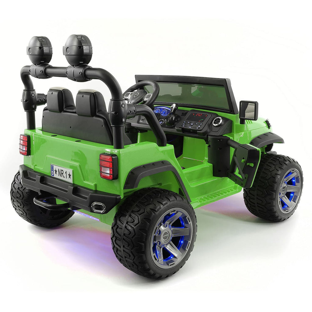 Trail Explorer 24V Kids Ride-On Car Truck with R/C Parental Remote | Green