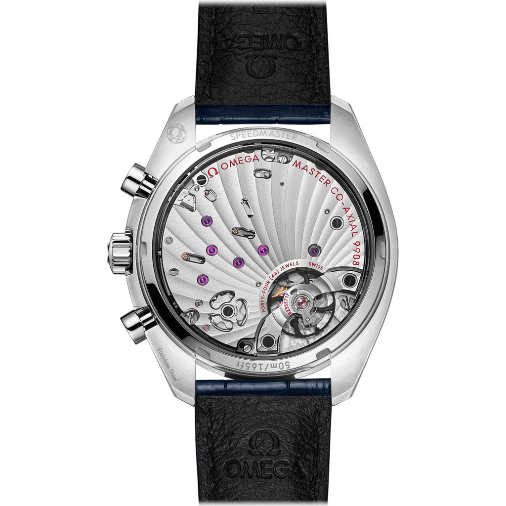 Omega Speedmaster Chronoscope 43mm Silver Dial on Strap