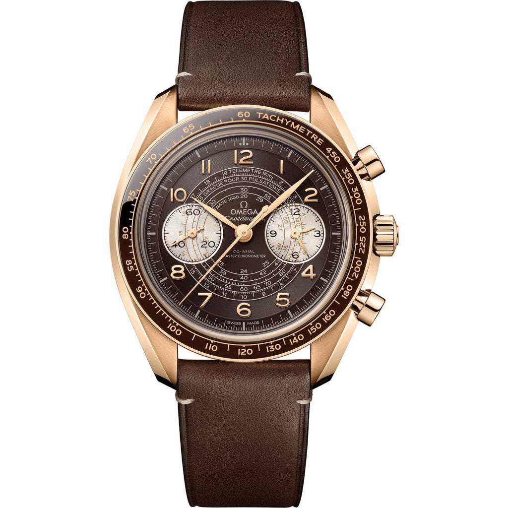 Omega Speedmaster Chronoscope 43mm Bronze Gold on Strap