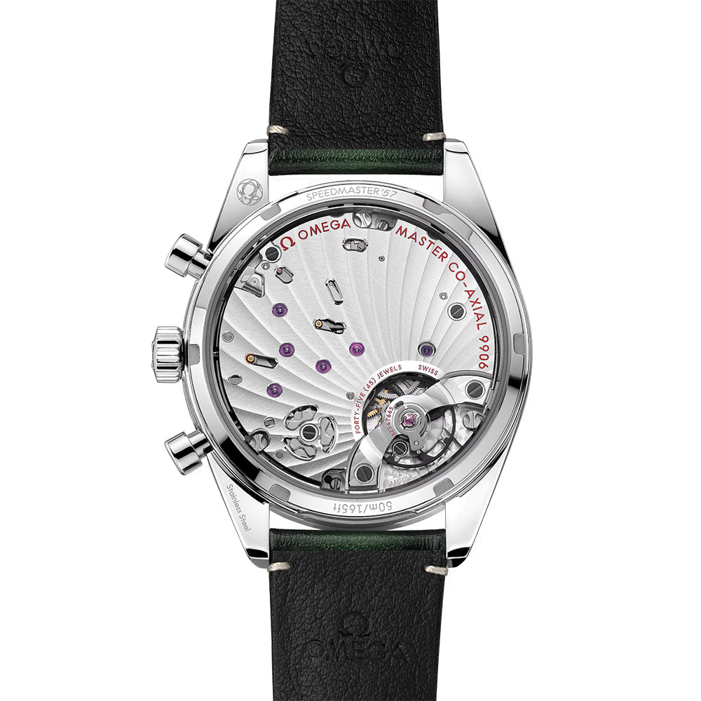 Speedmaster '57 40.5mm - Green on Leather Strap