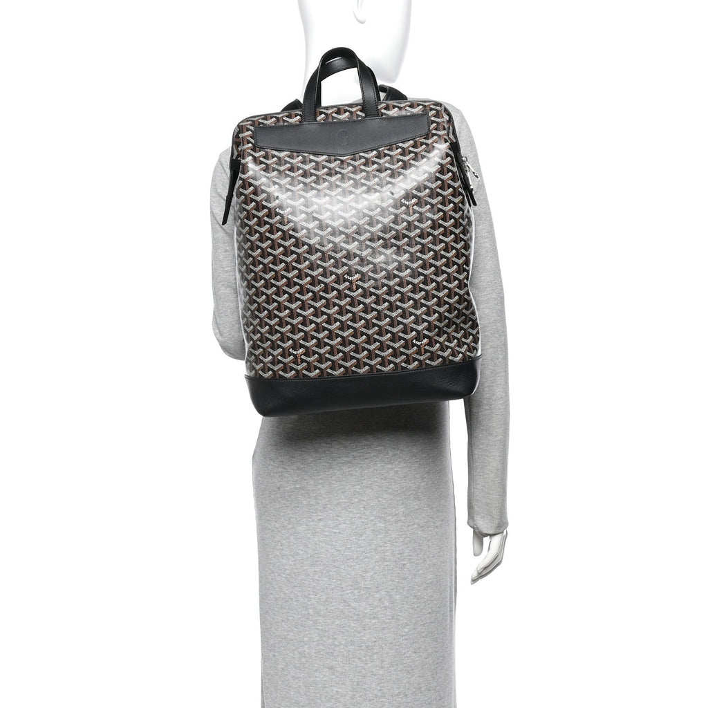 Goyardine Calfskin Cisalpin Backpack Black