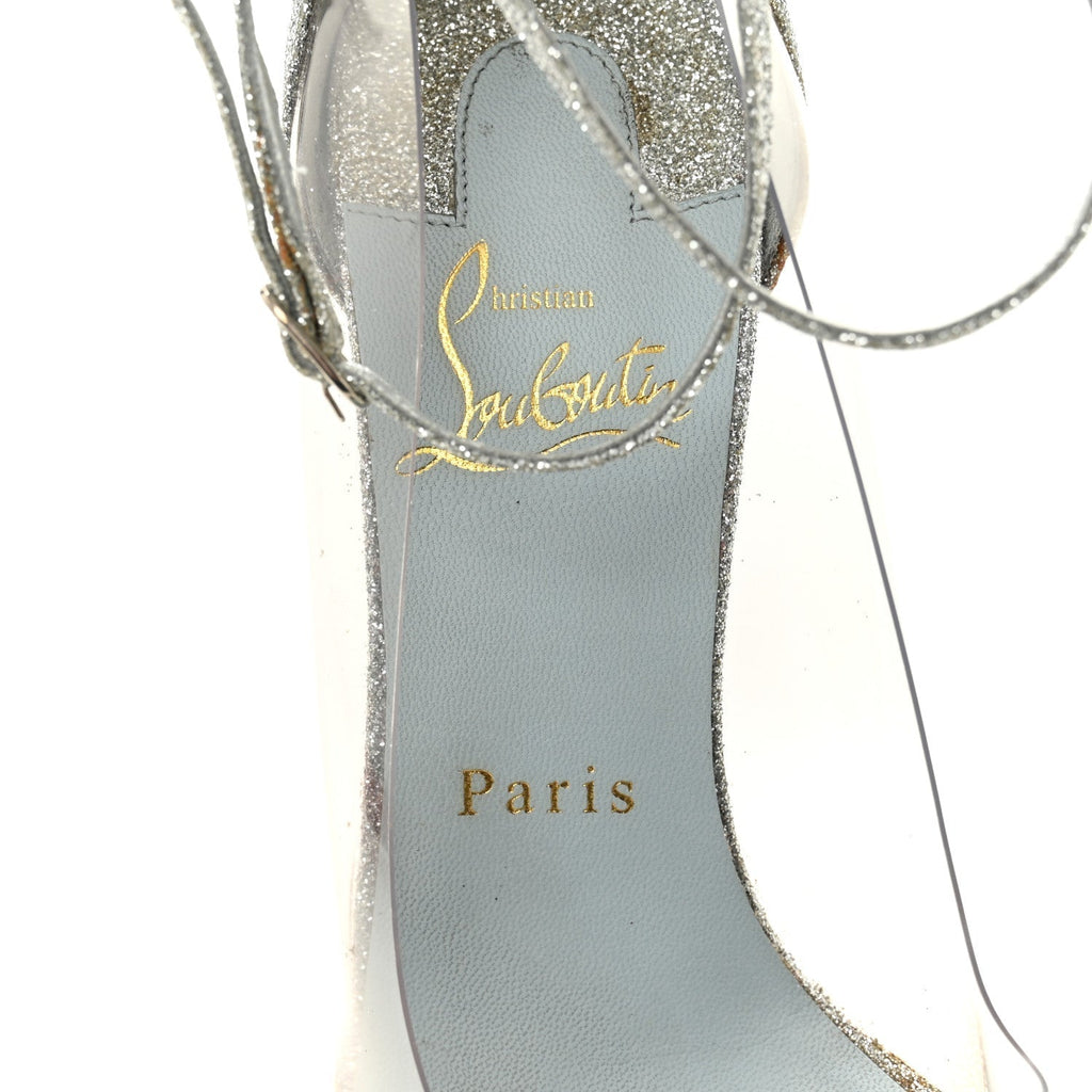 Glitter PVC Un Bout 100 Pumps 35 Silver