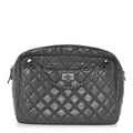 Aged Calfskin Quilted Large Reissue Camera Case Grey