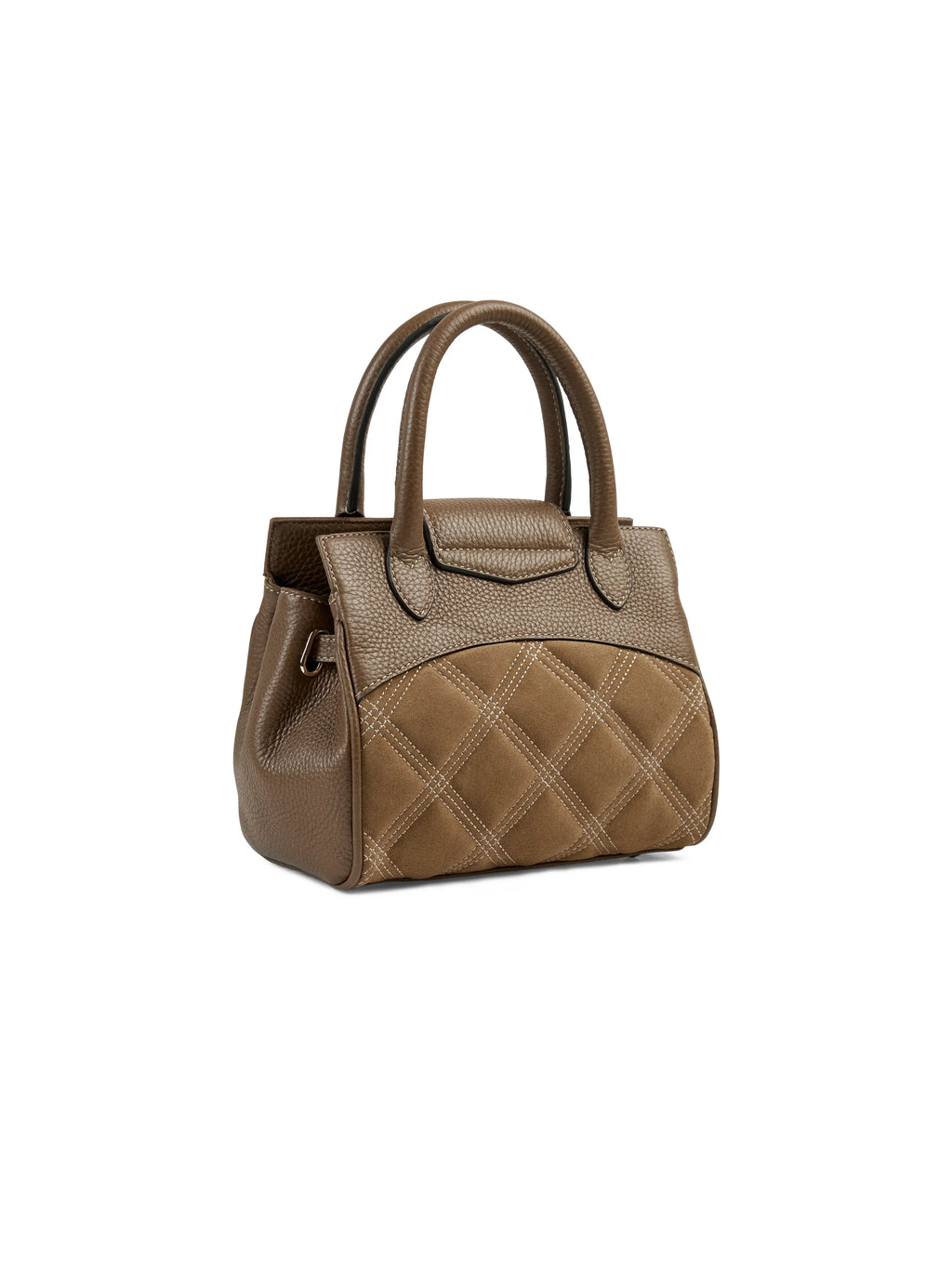 Mini Windsor - Quilted Tan Suede
