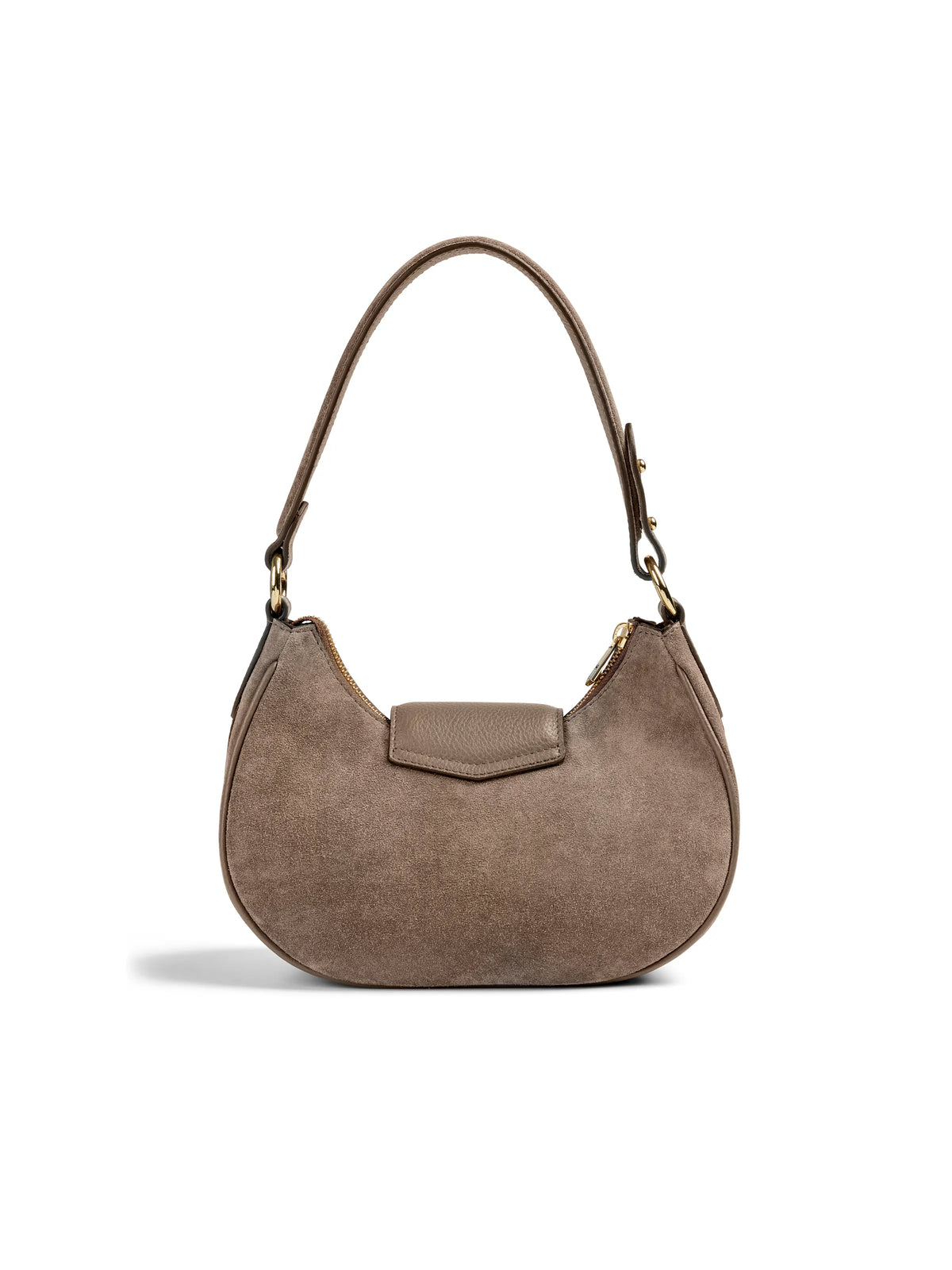 Windsor Shoulder Bag - Deep Taupe Suede