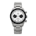 Stainless Steel 41mm Black Bay Chronograph Panda Automatic Watch White 79360N