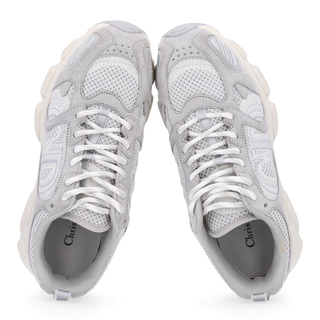 Technical Mesh Suede Dior Chrono Sneakers 38.5 Grey