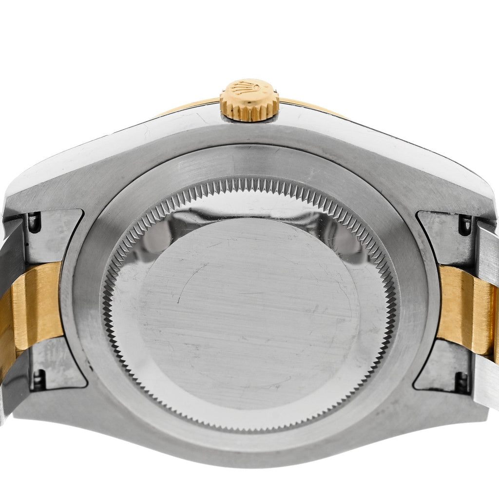 Stainless Steel 18K Yellow Gold 41mm Oyster Perpetual Datejust II Watch Black Roman 116333