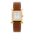 Stainless Steel Epsom 21mm Heure H Hour Quartz Watch Gold
