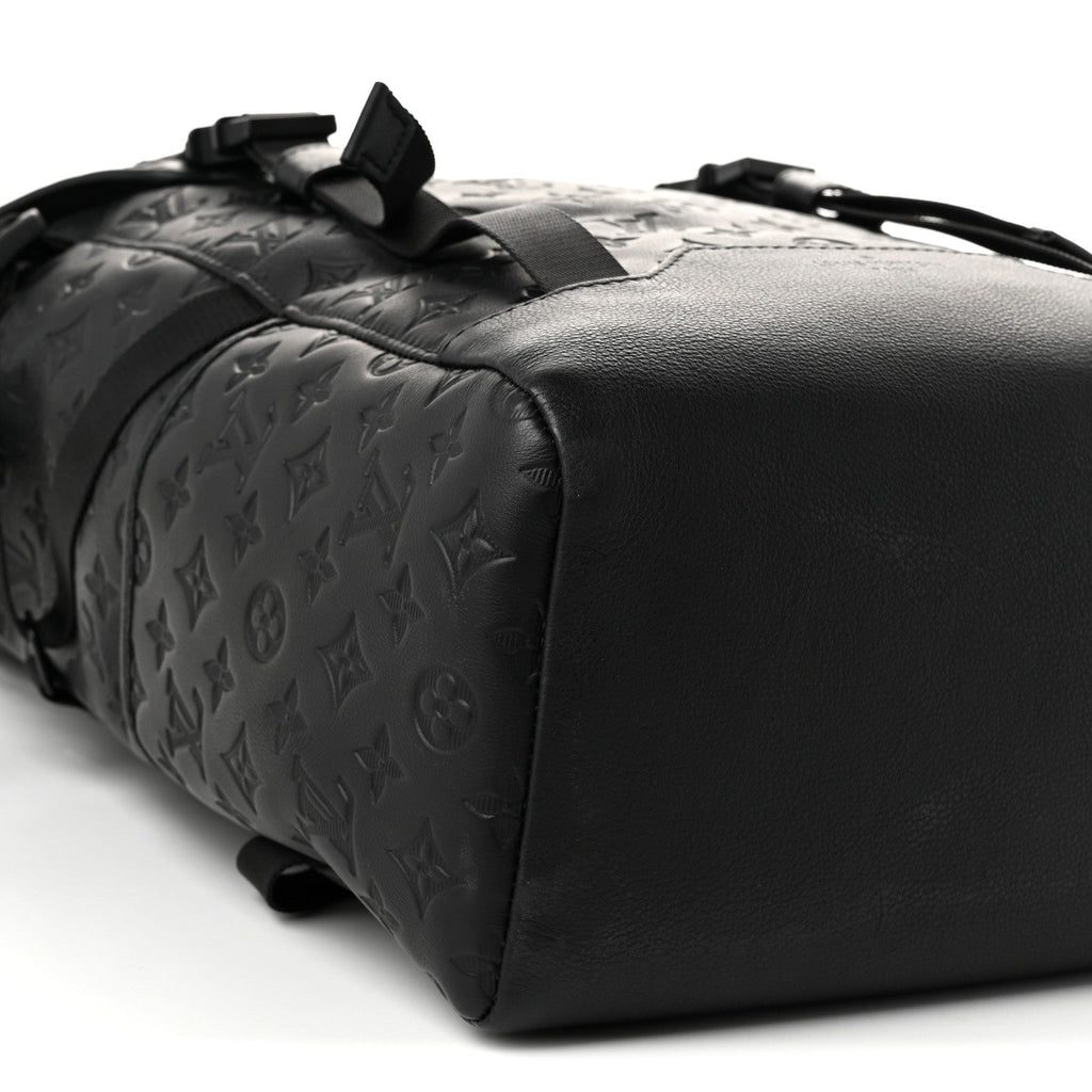 Calfskin Monogram Shadow Getaway Backpack Black