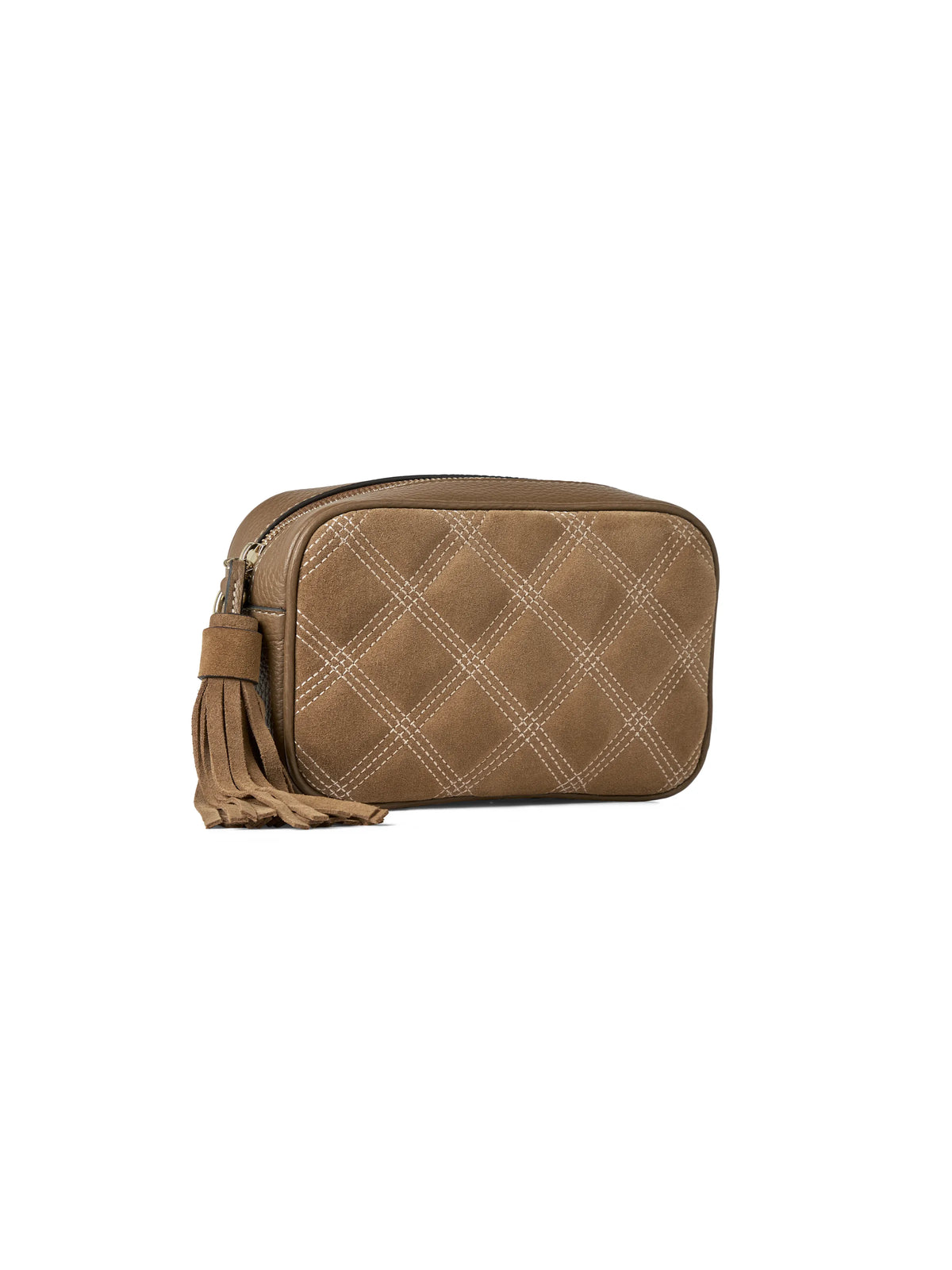 Farnham - Quilted Tan Suede