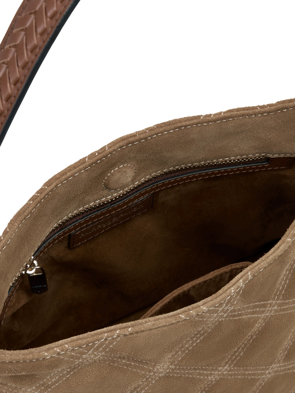 Mini Tetbury - Quilted Tan Suede