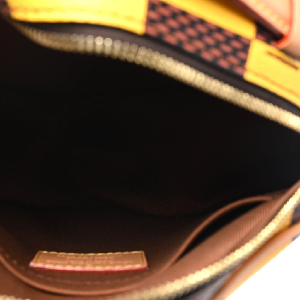 Damier Pop Chess Messenger Jaune Mat