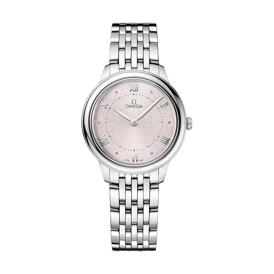 De Ville Prestige Quartz 30mm - Rose Silver on Bracelet