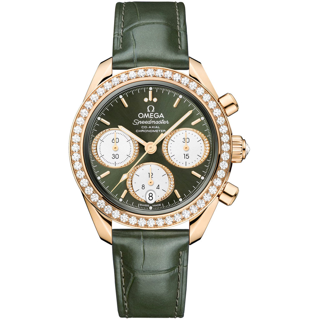 Omega Speedmaster 38 Co-Axial Chronograph 38mm Gold on Strap