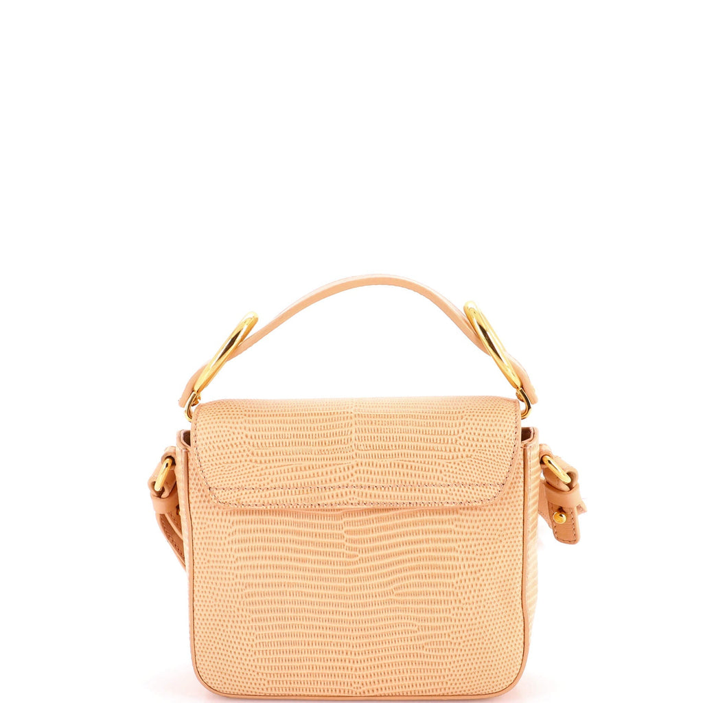 C Flap Bag Lizard Embossed Leather Mini