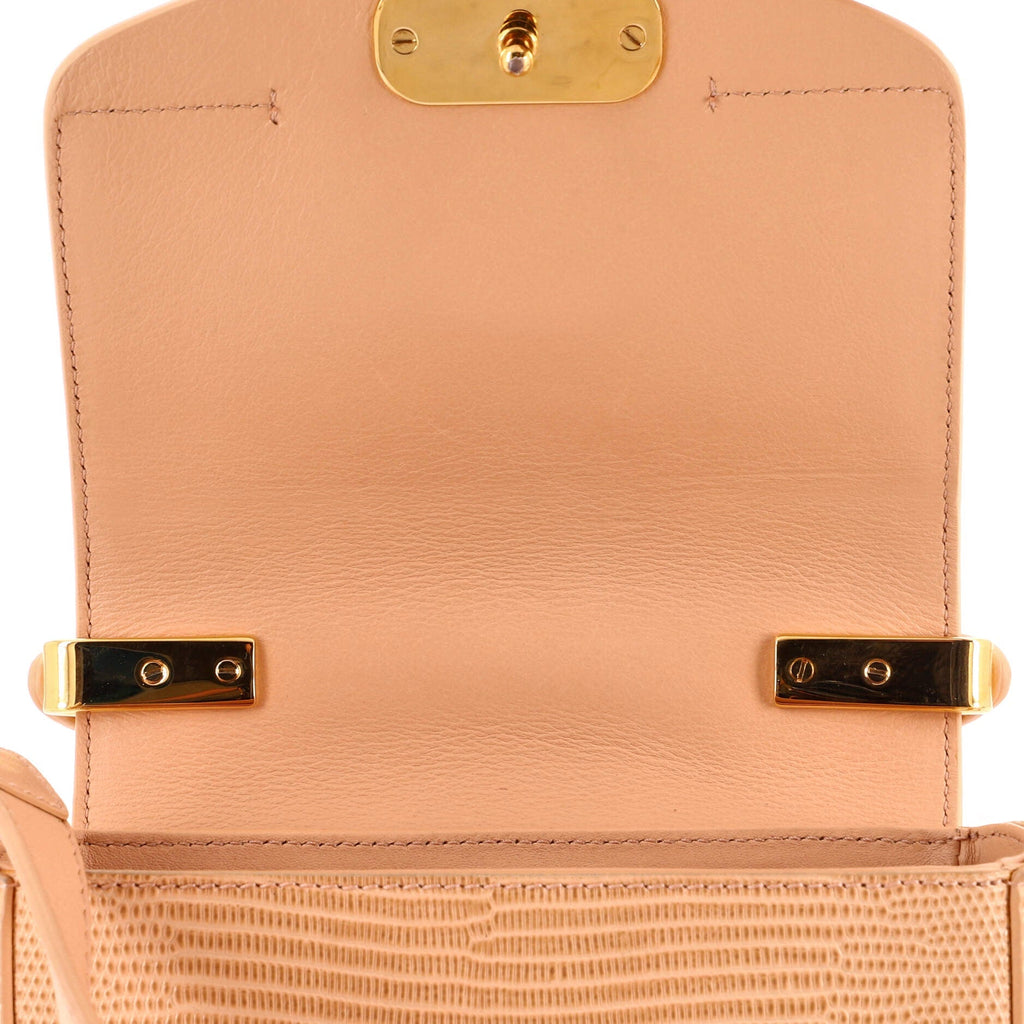 C Flap Bag Lizard Embossed Leather Mini