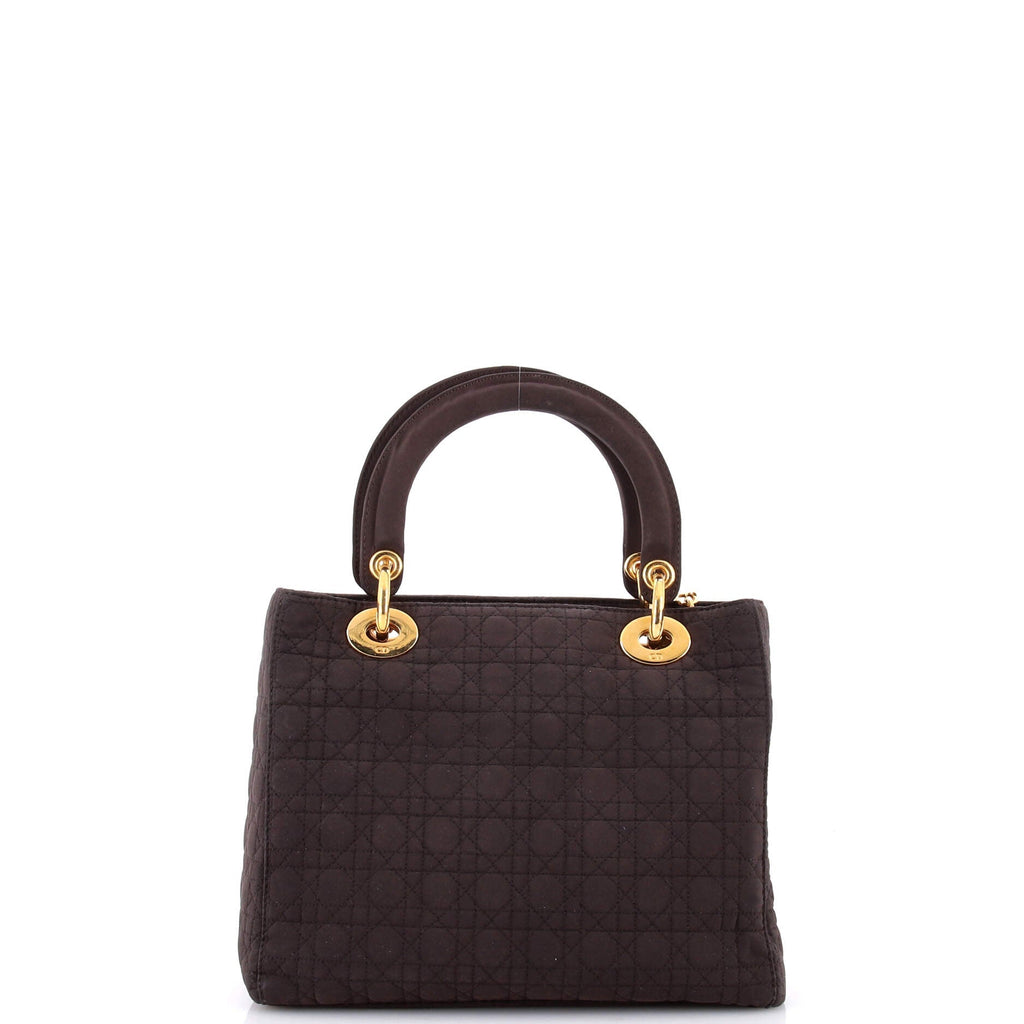 Vintage Lady Dior Bag Cannage Quilt Nylon Medium