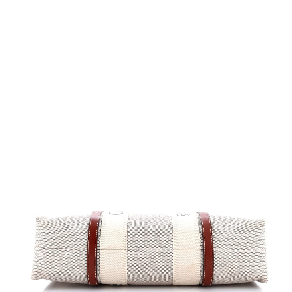 Woody Tote Canvas with Leather Large