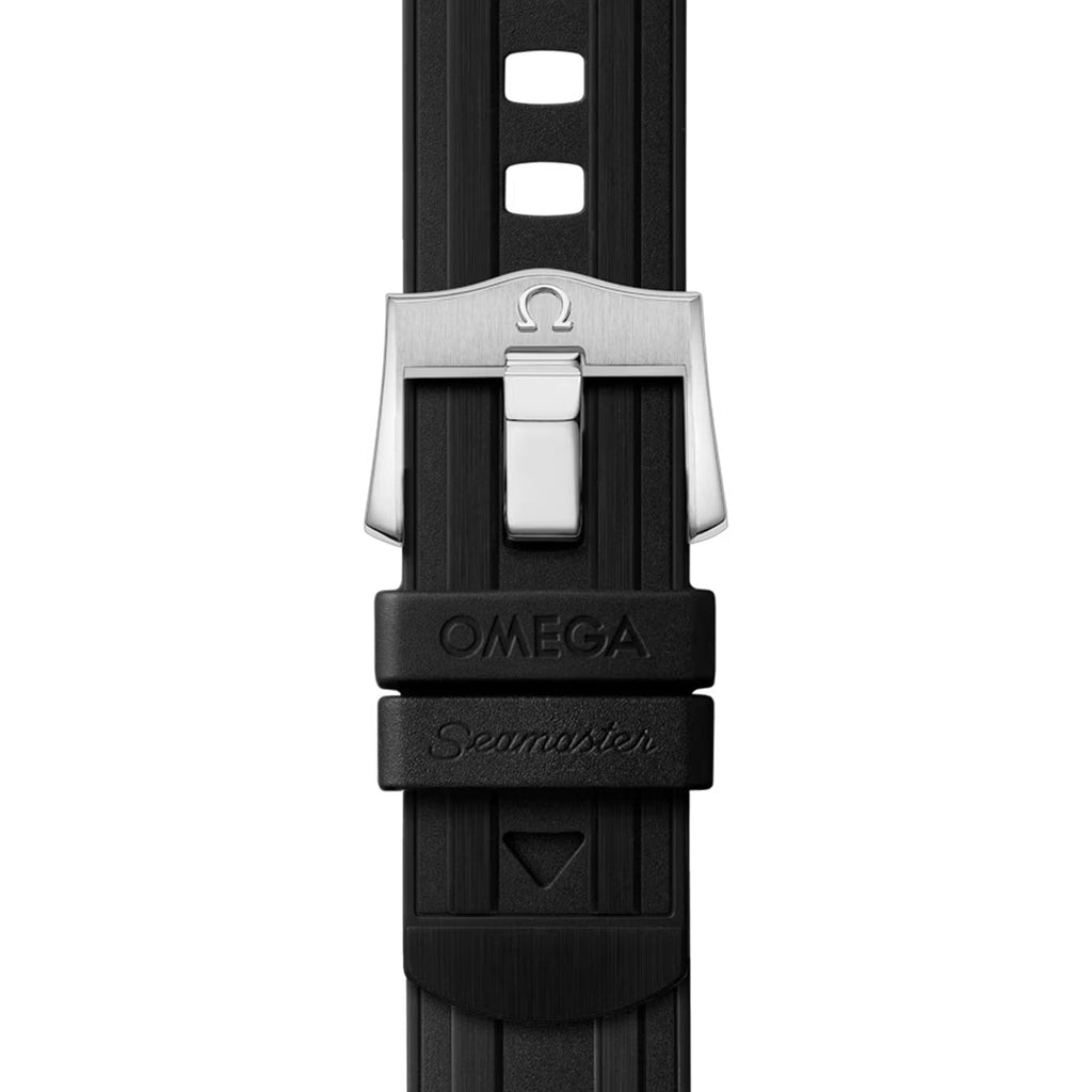 Omega Seamaster Diver 300M Co-Axial Master Chronometer Black Dial on Rubber Strap
