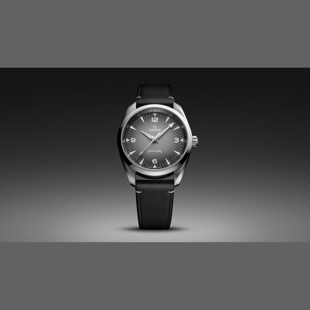 Omega 235.12.38.20.06.001 Railmaster on Leather Strap