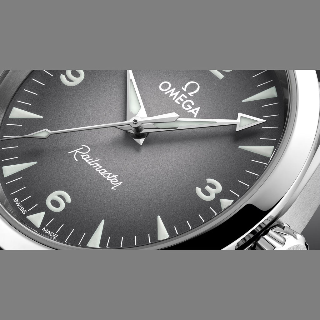 Omega 235.12.38.20.06.001 Railmaster on Leather Strap