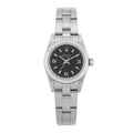 Stainless Steel 24mm Oyster Perpetual Watch Black 76080