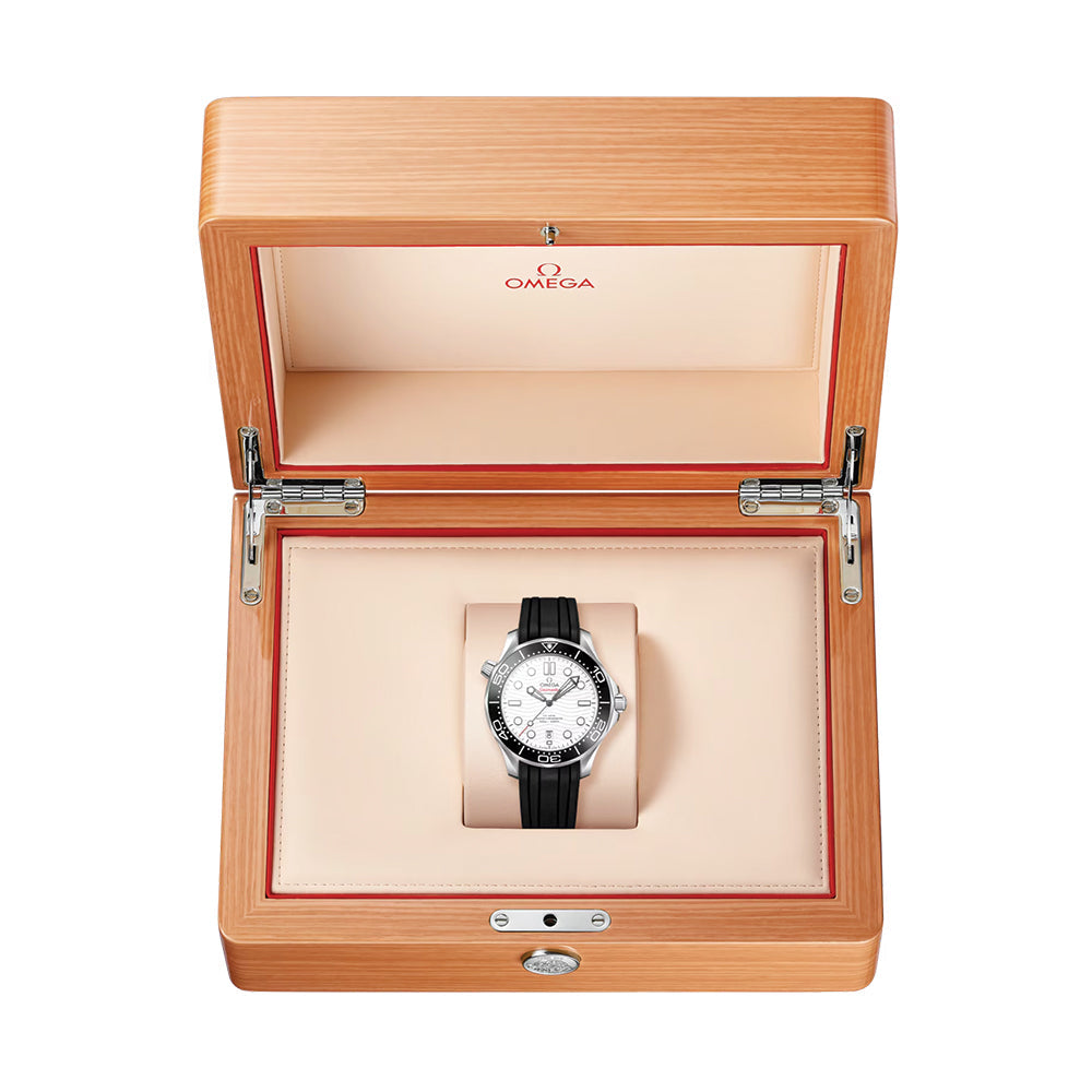 Seamaster Diver 300M 42mm - White on Rubber Strap