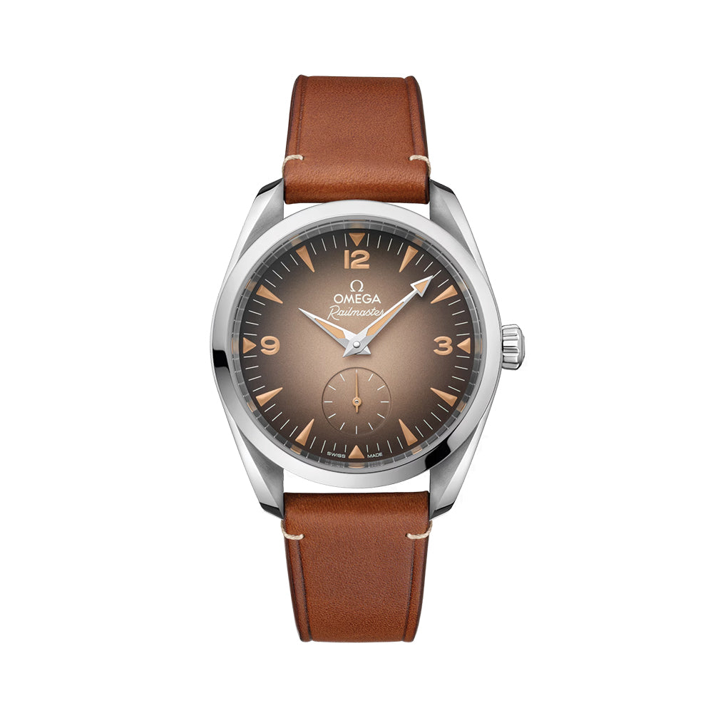 Seamaster Railmaster 38mm - Brown on Leather Strap