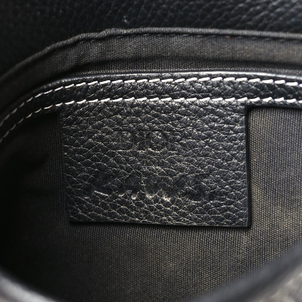 X KAWS Grained Calfskin Bee Saddle Pouch Black