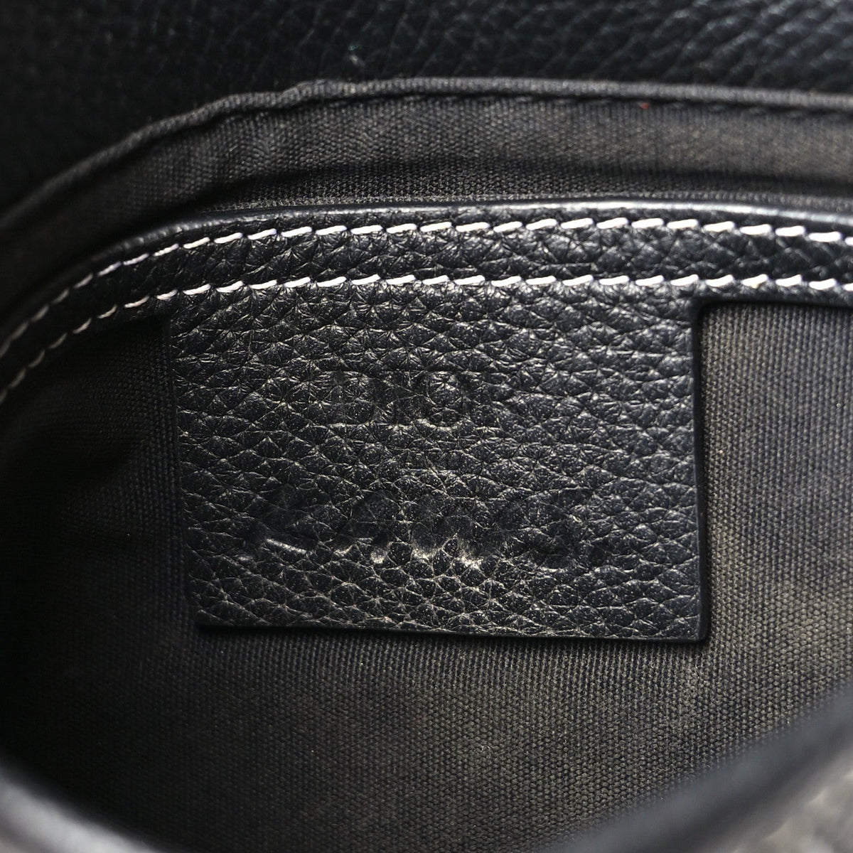 X KAWS Grained Calfskin Bee Saddle Pouch Black