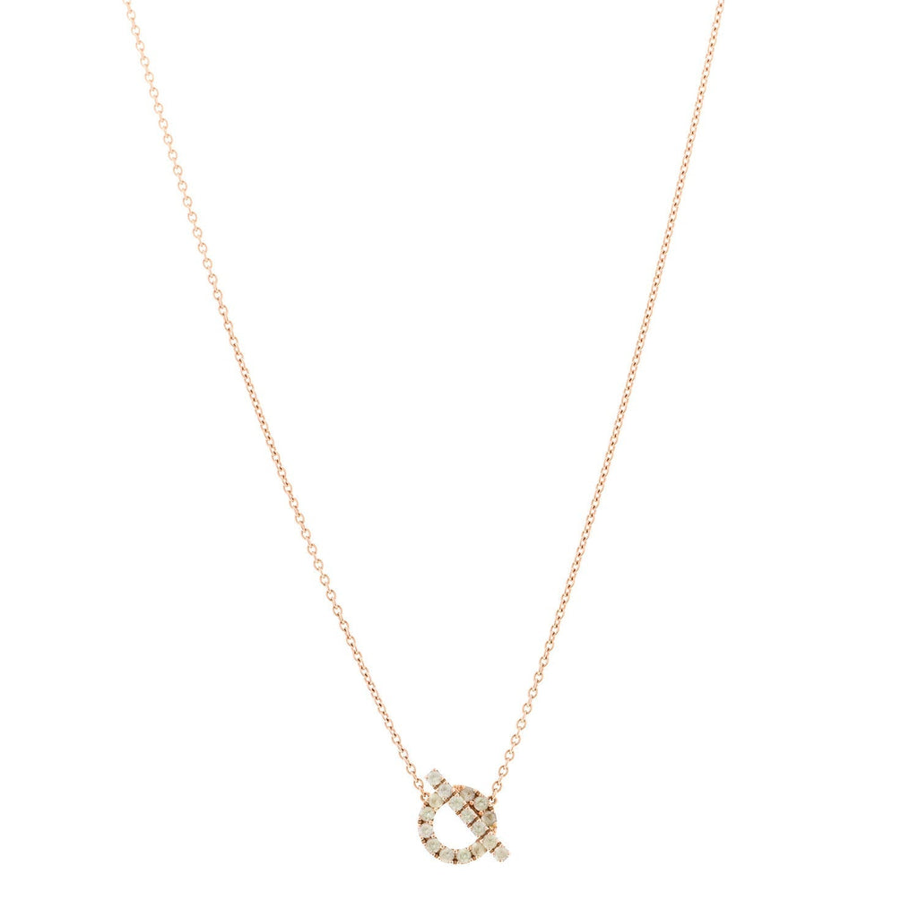 18K Rose Gold Green Sapphire Finesse Pendant Necklace