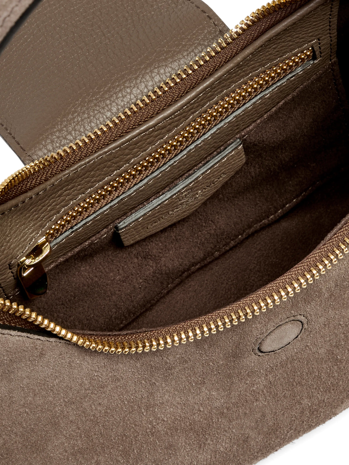 Windsor Shoulder Bag - Deep Taupe Suede