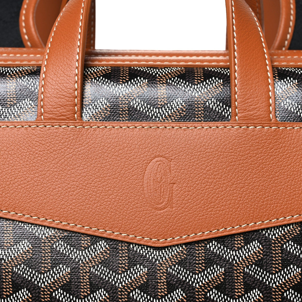 Goyardine Calfskin Cisalpin Backpack  Black Gold
