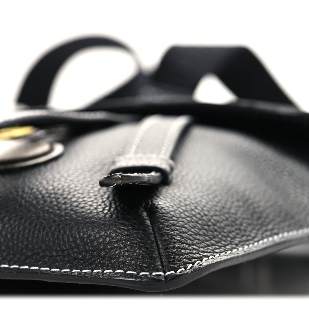 X KAWS Grained Calfskin Bee Saddle Pouch Black
