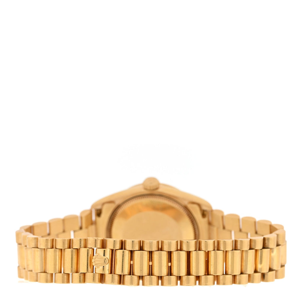 18K Yellow Gold 31mm Oyster Perpetual Datejust President Watch Champagne 78278
