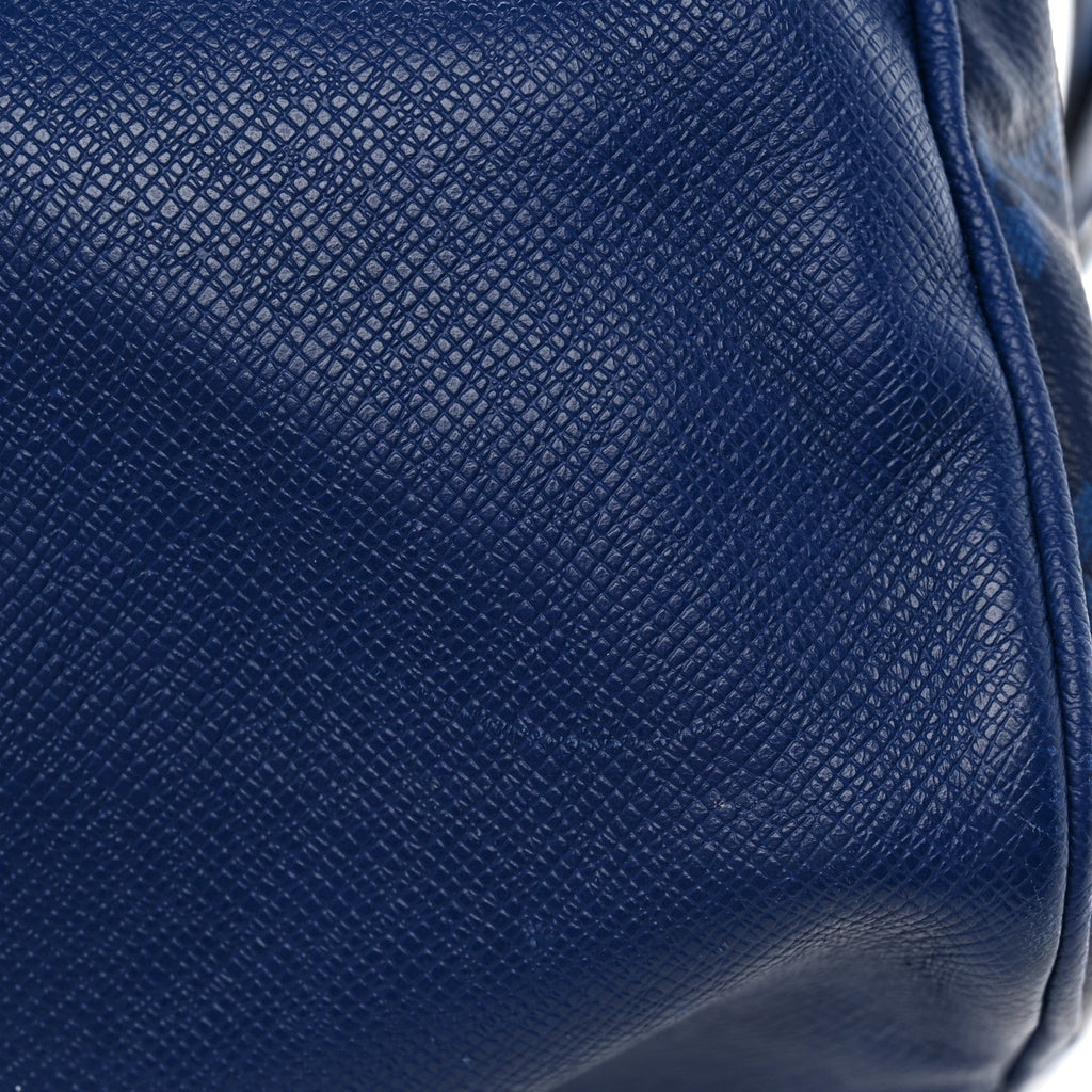 Taiga Monogram Eclipse Keepall Bandouliere 50 Pacific Blue